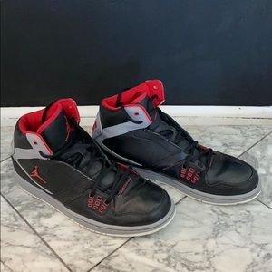 Black, Gray, and Red Jordan’s